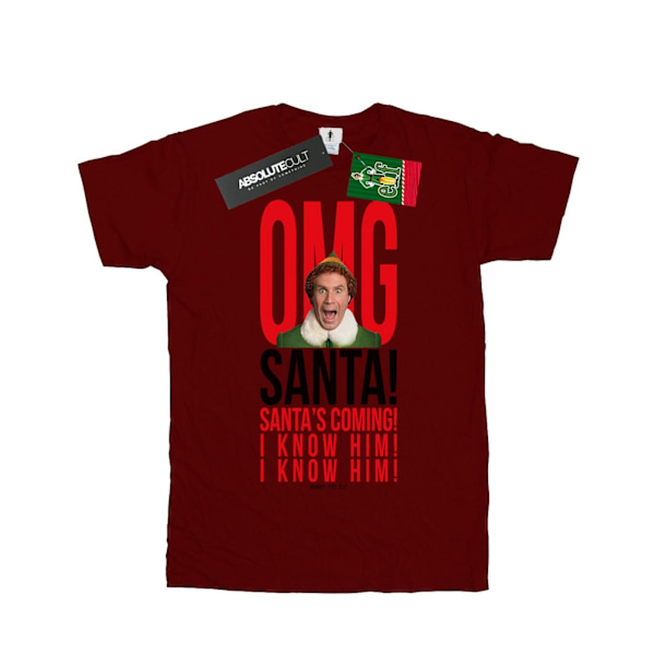 Elf Boys OMG Santa I Know Him T-Shirt 12-13 år Bourgogne Burgundy 12-13 Years