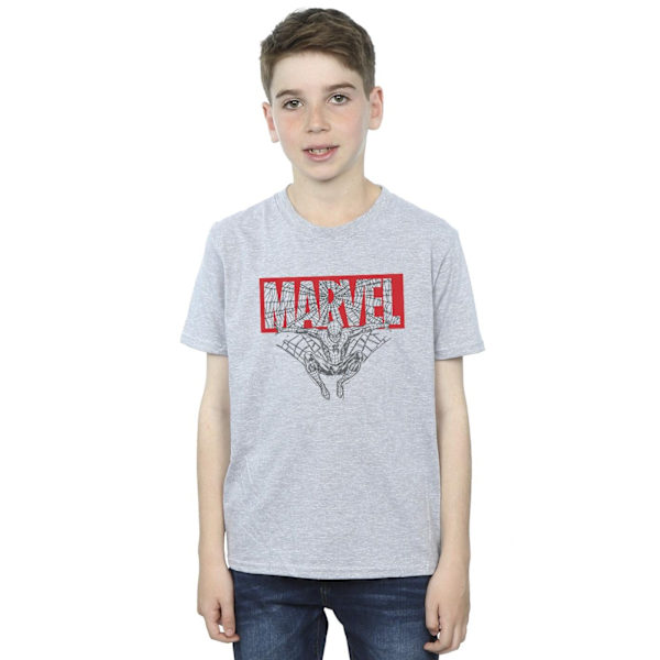 Marvel Boys Spider Man Logo Röd T-shirt 9-11 År Sports Grey Sports Grey 9-11 Years