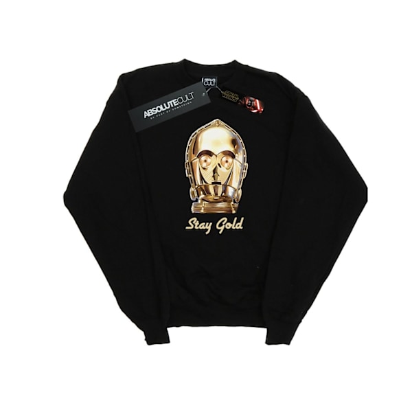 Star Wars Mens The Rise Of Skywalker C-3PO Stay Gold Sweatshirt Black S