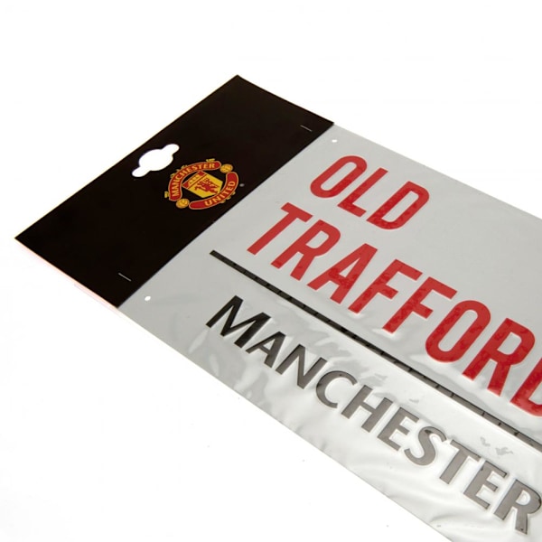 Manchester United FC Officiell Gatubricka En Storlek Vit White One Size