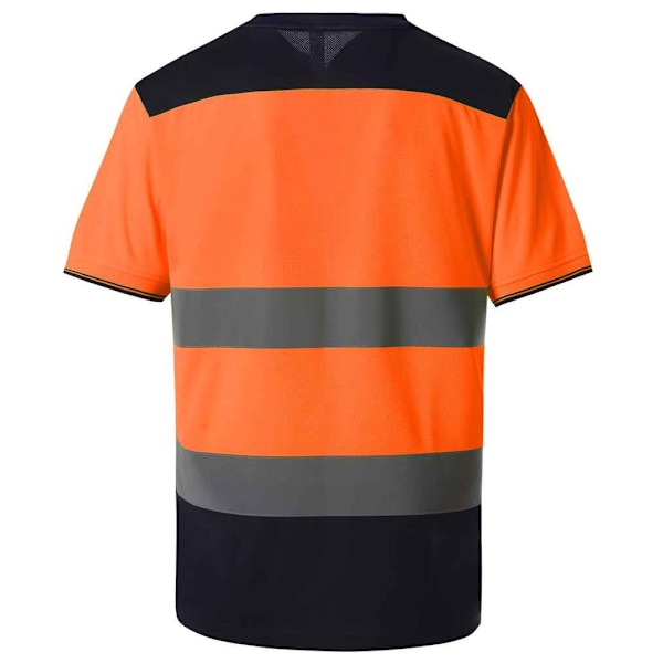 Yoko herr T-shirt i två toner Hi-Vis XL orange/marinblå Orange/Navy XL