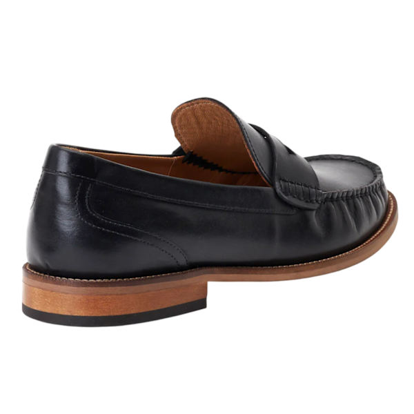 Base London Garfield Läder Penny Loafers för Män 12 UK Svart Black 12 UK