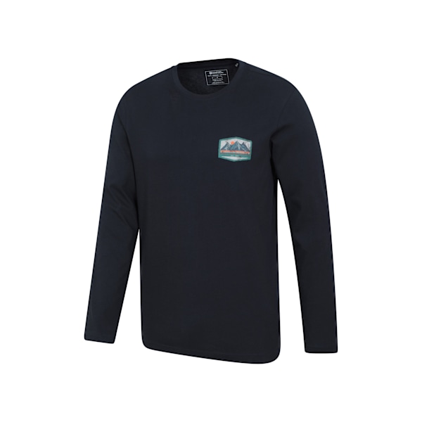 Mountain Warehouse Badge Organic Long-Sleeved Top XXS Navy för män Navy XXS