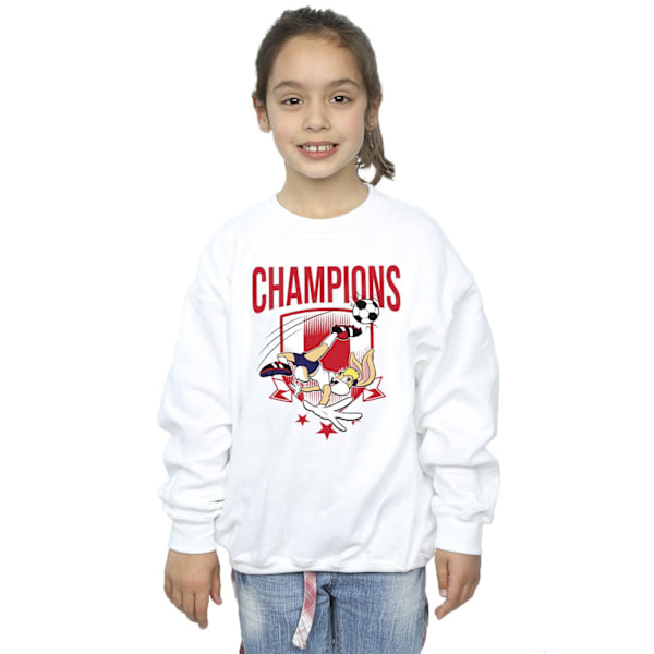 Looney Tunes Girls Lola Football Champions Sweatshirt 3-4 år White 3-4 Years