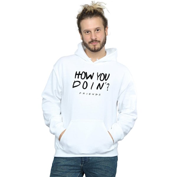 Friends Mens How You Doin? Hoodie XL Vit White XL