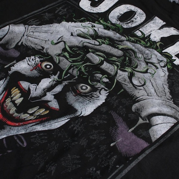 The Joker Mens Crazed T-Shirt XL Svart/Vit Black/White XL