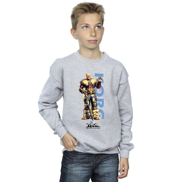 Marvel Boys Thor Love And Thunder Korg Wave Sweatshirt 12-13 År Sports Grey 12-13 Years
