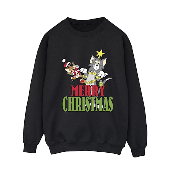 Tom And Jerry Dam/Damer God Jul Baubles Sweatshirt Black XL