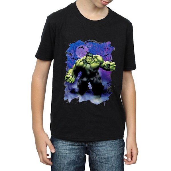 Marvel Boys Hulk Halloween Spooky Forest T-Shirt 5-6 år Svart Black 5-6 Years