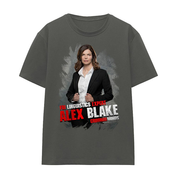 Criminal Minds Unisex Vuxen Alex Blake T-Shirt M Kolgrå Charcoal M