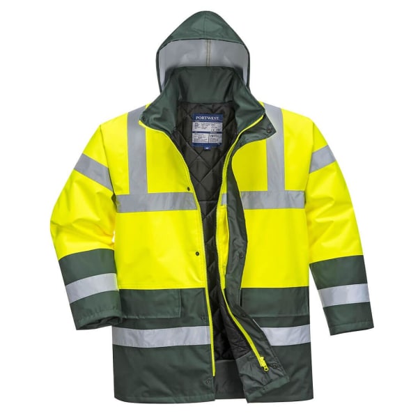 Portwest Mens Contrast Hi-Vis Vinter Traffic Jacket XL Gul/G Yellow/Green XL