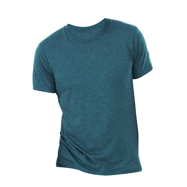 Canvas Herr Triblend Crew Neck Plain Kortärmad T-shirt XS St Steel Blue Triblend XS