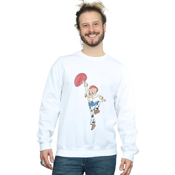 Disney Mens Toy Story 4 Jessie Jump Pose Sweatshirt XL Vit White XL