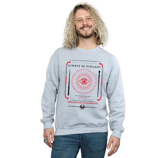 Fantastiska vidunder Mäns Alltid vara vaksam Sweatshirt M Sports Grå Sports Grey M