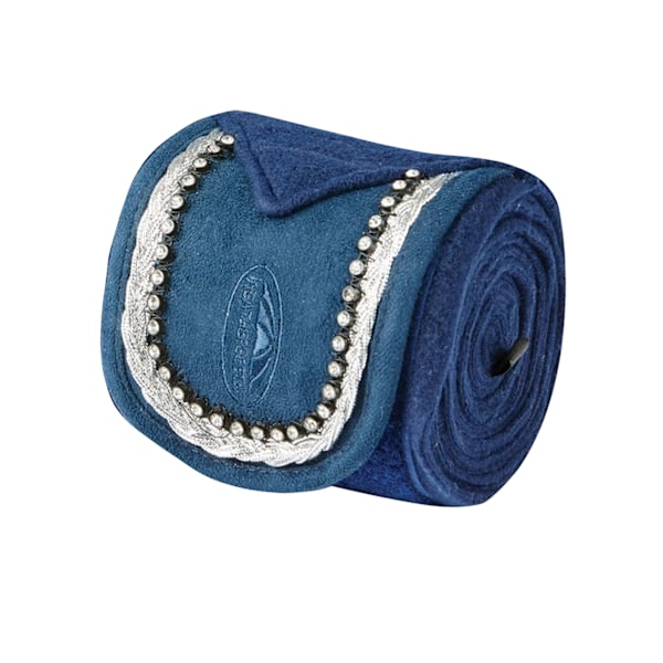 Weatherbeeta Fleece Bling Bandage för hästar (Set om 4) En storlek Navy One size