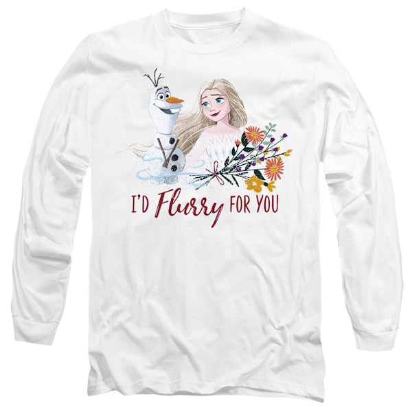 Frozen Unisex Vuxen I´d Flurry For You Elsa & Olof Alla Hjärtans Dag White M