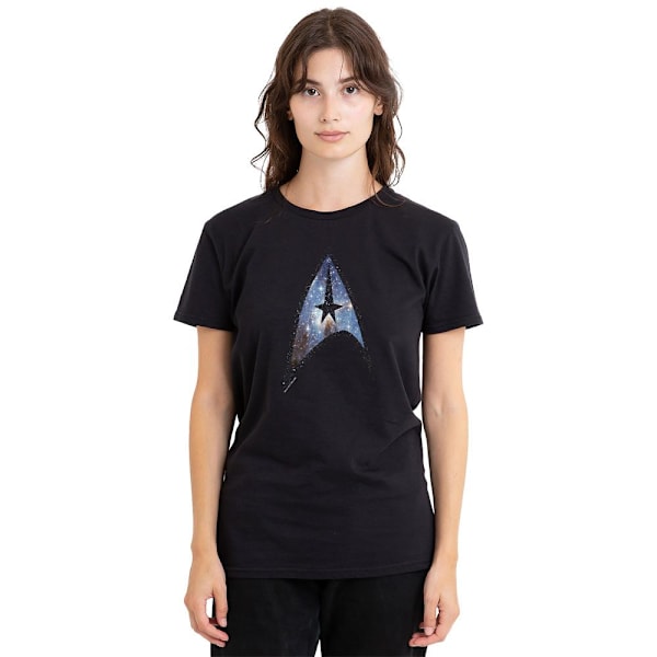 Star Trek Unisex Vuxen Galactic Shield T-Shirt M Svart Black M