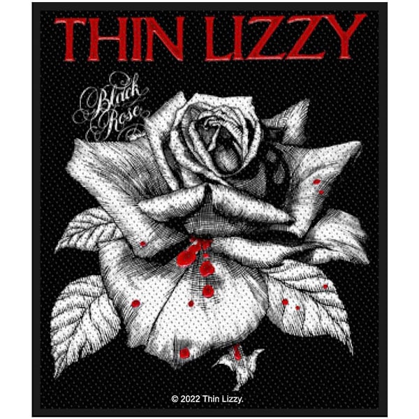 Thin Lizzy Black Rose Patch One Size Svart/Vit/Röd Black/White/Red One Size