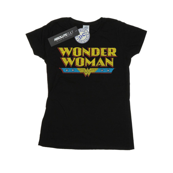 DC Comics Dam/Dam Wonder Woman Crackle Logo Bomull T-Shir Black XL