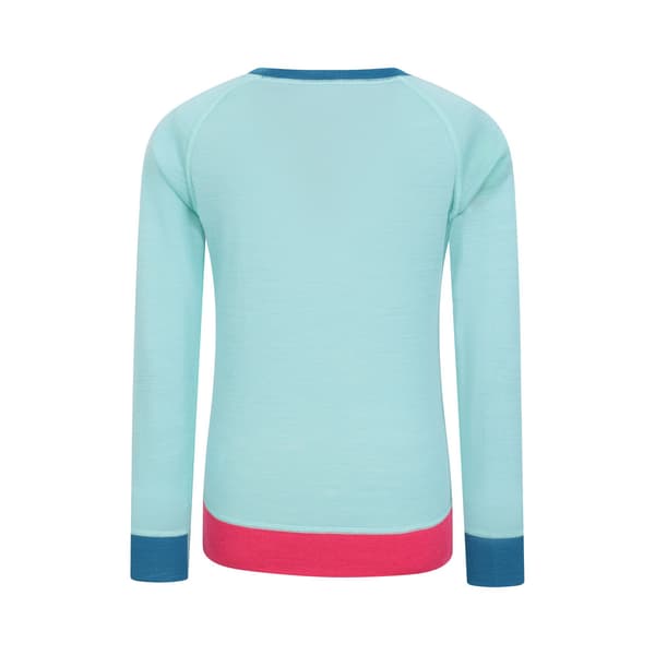 Mountain Warehouse Barn/Barn Colour Block Merinoullsunderställ Mint 2-3 Years