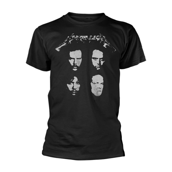 Metallica Unisex T-shirt för vuxna ansikten L Svart Black L