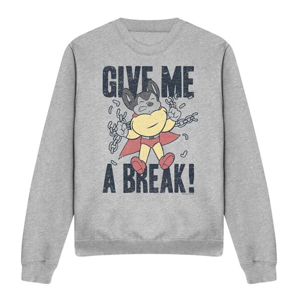 Mighty Mouse Unisex Vuxen Give Me a Break Sweatshirt XL Sport H Sport Heather XL