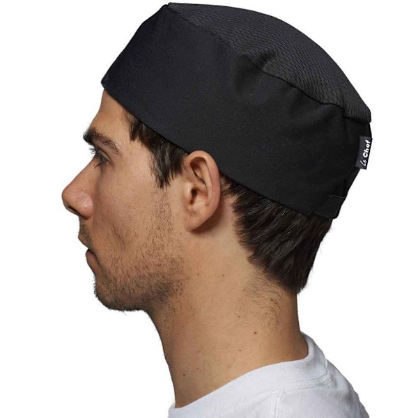 Le Chef Unisex Vuxen Enfärgad Kockmössa M Svart Black M