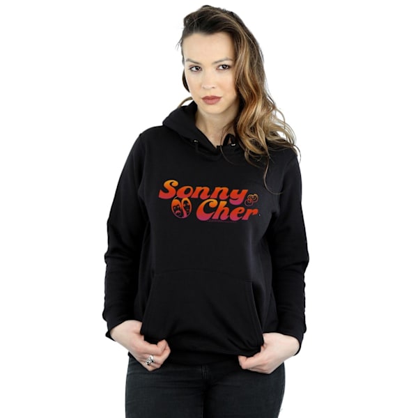 Sonny & Cher Dam/Kvinnor Gradient Logo Hoodie L Svart Black L