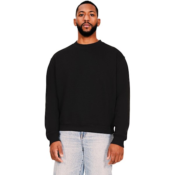 Casual Classics Herr Ringspun Bomull Förlängd Halsringning Oversize Black M