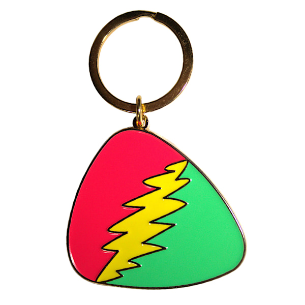 Grateful Dead Plektrum Nyckelring One Size Röd/Grön/Gul Red/Green/Yellow One Size