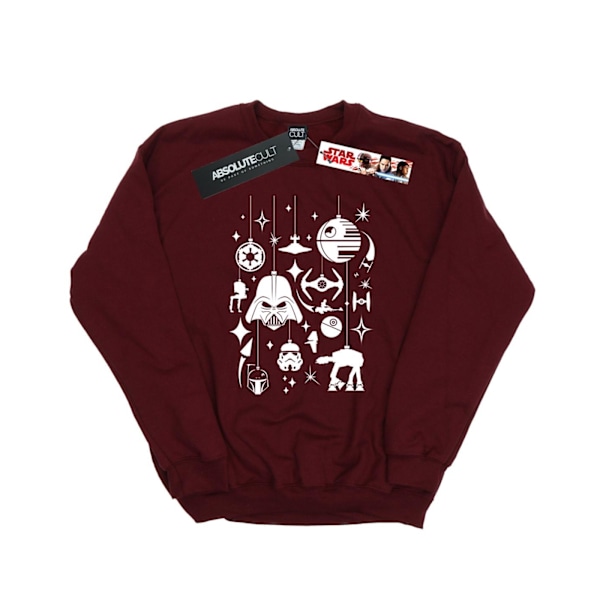 Star Wars Jul Dekorationer Sweatshirt XL Burgundy Burgundy XL