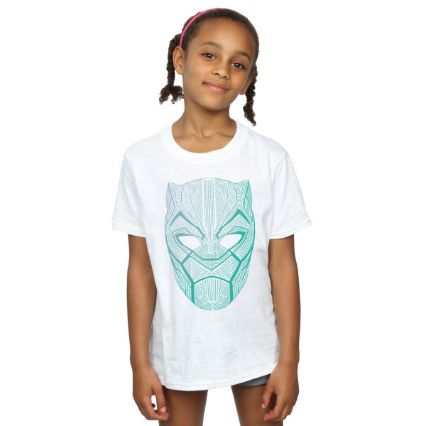 Black Panther Girls bomull T-shirt 12-13 år Vit White 12-13 Years