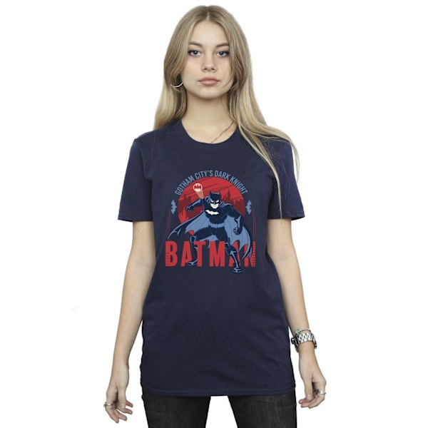 DC Comics Dam/Kvinnor Batman Gotham City Bomull Boyfriend T-S Navy Blue S