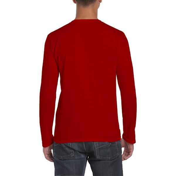 Gildan Herr Soft Style Långärmad T-shirt M Röd Red M