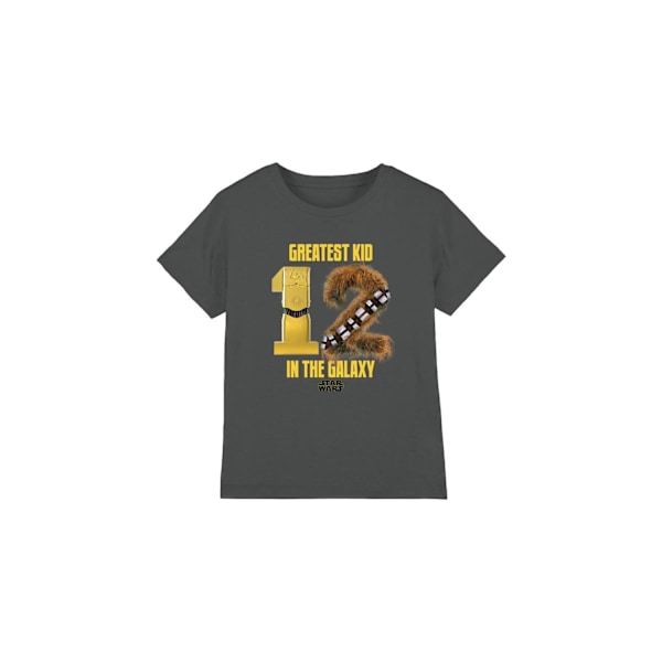 Star Wars Barn/Kids Bästa Kid C3PO R2-D2 T-shirt 7-8 År Charcoal 7-8 Years