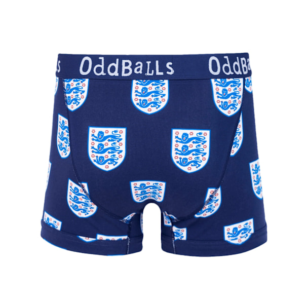 OddBalls Mens Classic England FA Boxershorts M Blå Blue M