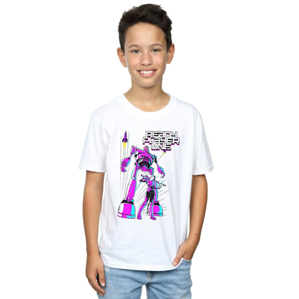 Ready Player One Boys Iron Giant And Art3mis T-Shirt 7-8 År White 7-8 Years