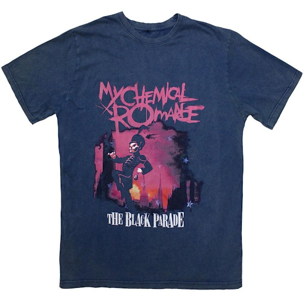 My Chemical Romance Unisex Vuxen March Tvättad T-Shirt L Blå Wa Blue Wash L