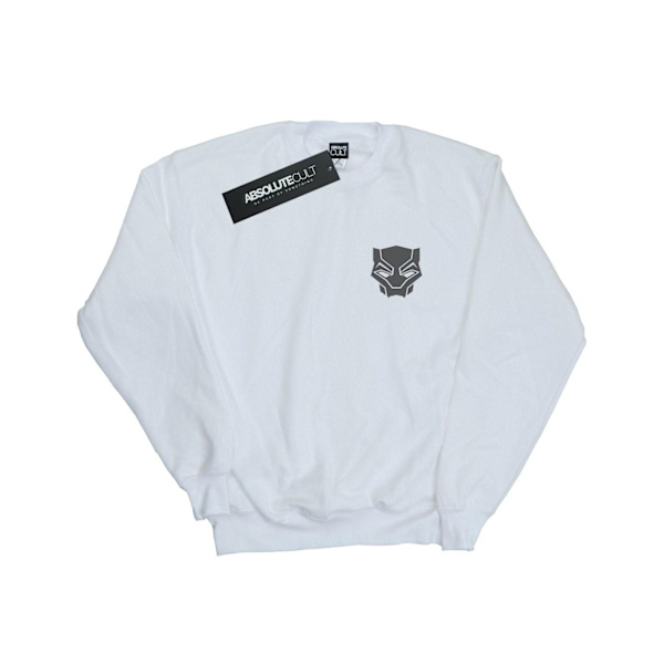 Marvel Herr Svart Panter Svart På Svart Brösttryck Sweatshirt White 3XL