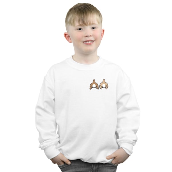 Disney Boys Chip N Dale Bakre Brösttryck Sweatshirt 12-13 White 12-13 Years