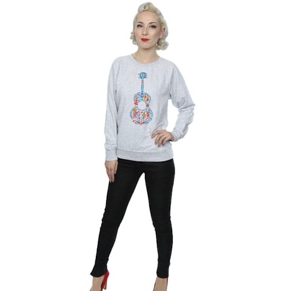 Disney Dam/Dam Coco Gitarr Mönstrad Tröja S Heather G Heather Grey S