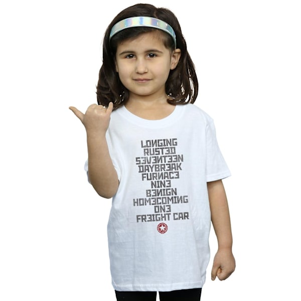 Marvel Girls Winter Soldier Trigger Words Bomull T-shirt 5-6 år White 5-6 Years