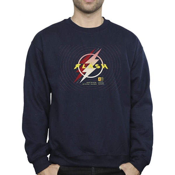 DC Comics Herr The Flash Lightning Logo Sweatshirt S Marinblå Navy Blue S