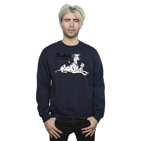 Disney Herr 101 Dalmatiner Top Dog Sweatshirt L Marinblå Navy Blue L