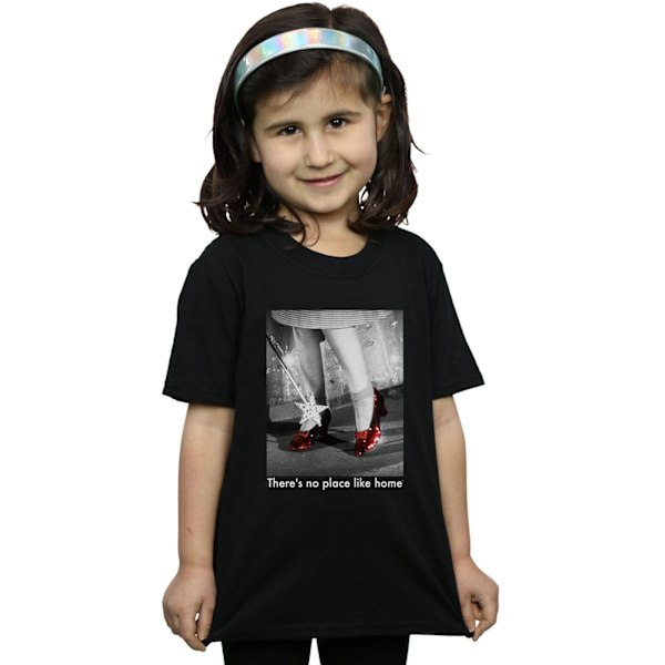 Trollkarlen från Oz Flickor Rubin Tofflor Foto Bomull T-shirt 12-13 Black 12-13 Years