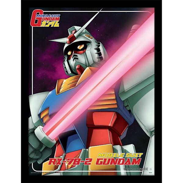Gundam Beam Saber inramad poster 40cm x 30cm Multifärgad Multicoloured 40cm x 30cm