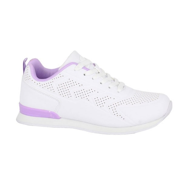 Dek Dam/Dam Fluke Snörskor Bowling Skor 3 UK Vit/Lila White/Lilac 3 UK