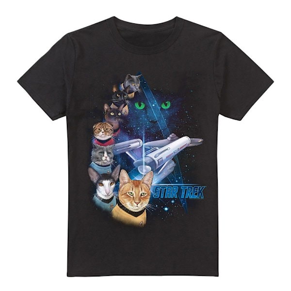 Star Trek Herr Feline Galaxy T-Shirt 3XL Svart Black 3XL