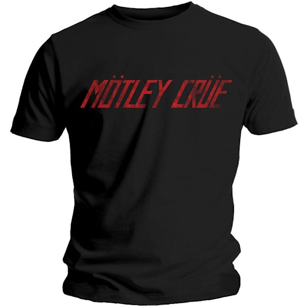 Motley Crue Unisex Vuxen Distressed Logo T-Shirt XL Svart Black XL
