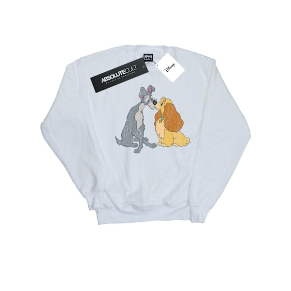 Disney Herr Lady Och Lufsen Distressed Kiss Sweatshirt 5XL W White 5XL